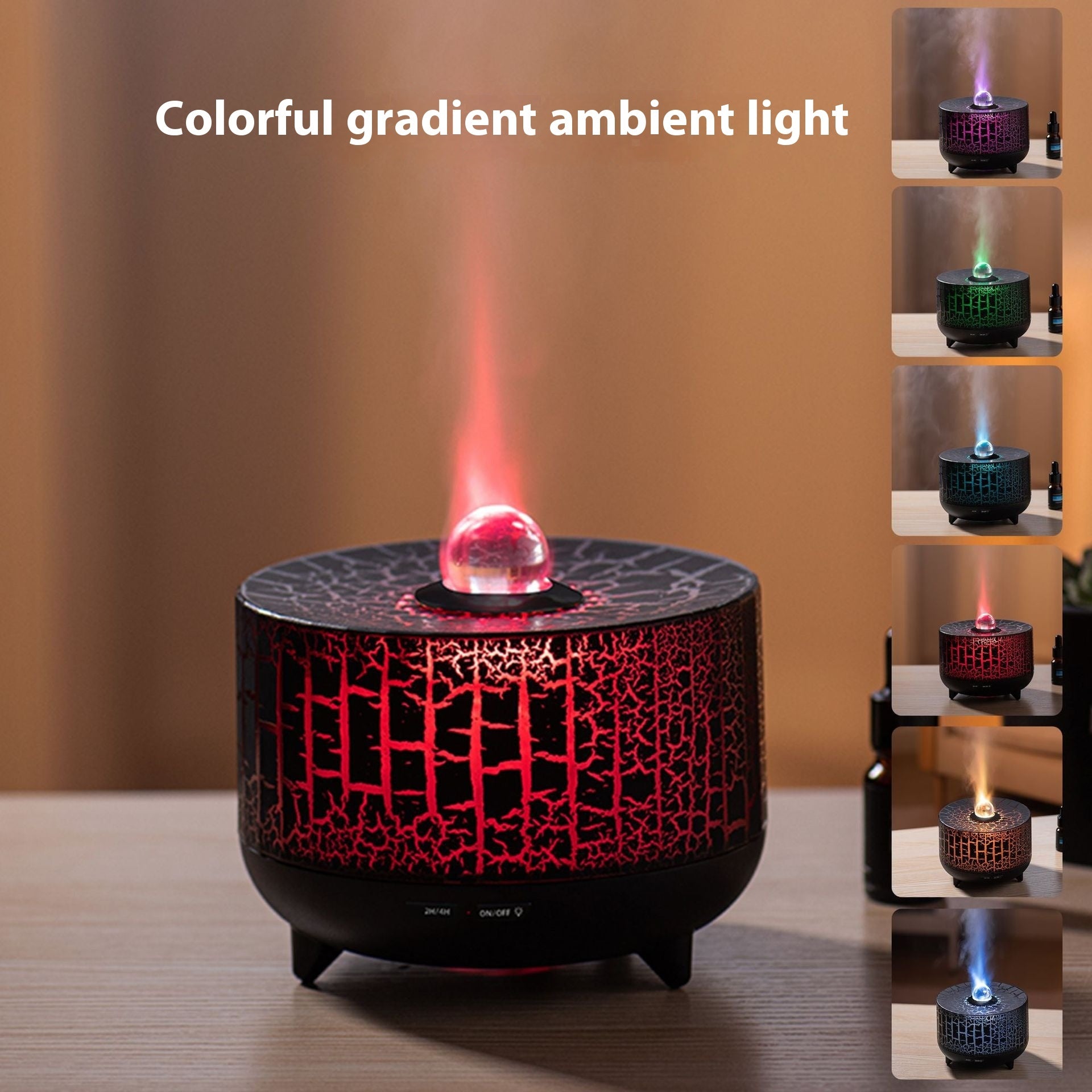 Colorful Simulation Flame Beads Aroma Diffuser Air Humidifier